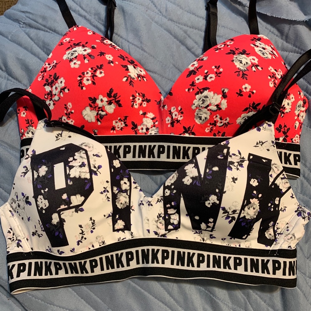 2 VS Pink bras